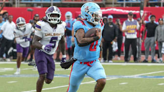 Delaware State quarterback Kaiden Bennett (0)