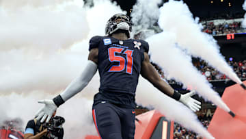 Dec 25, 2024; Houston, Texas, USA;  Houston Texans defensive end Will Anderson Jr. (51) runs onto the field before the game against the Baltimore Ravens at NRG Stadium. Mandatory Credit: Troy Taormina-Imagn Images