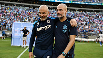 E. Maresca et P. Guardiola, entraineurs de Premier League E. Maresca et P. Guardiola, entraineurs de Premier League