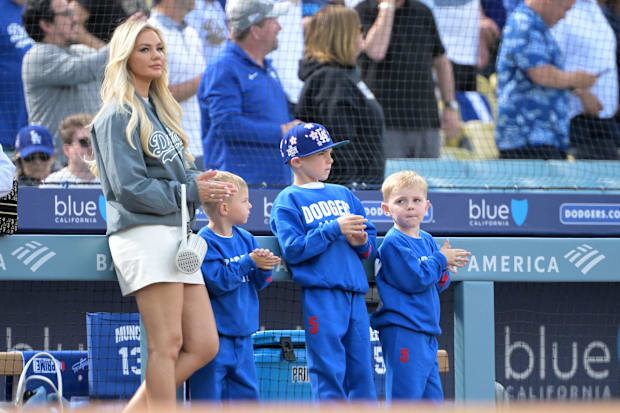Freddie Freeman’s wife Chelsea shows off insane Dodgers boots for Game 4 vs. Phillies
