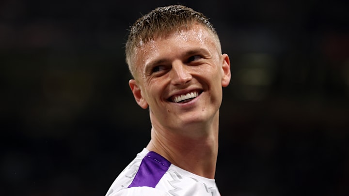Albert Gudmundsson of Acf Fiorentina during warm up before... Albert Gudmundsson of Acf Fiorentina during warm up before...