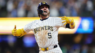 Garrett Mitchell - Wild Card Series - New York Mets v Milwaukee Brewers - Game 2
