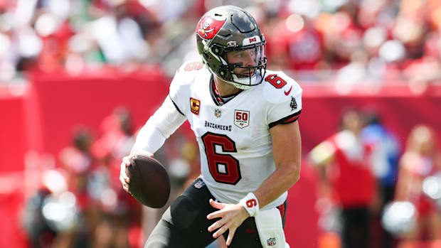 Baker Mayfield will have to operate with a depleted receiving corps.