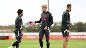 Manchester United Training Session And Press Conference - UEFA Europa League 2024/25 League Phase