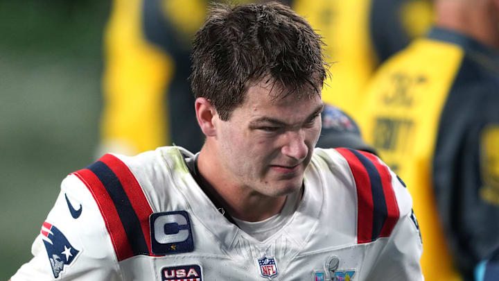 New England Patriots quarterback Drake Maye