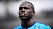 Kalidou Koulibaly of SSC Napoli looks on prior to the Serie...