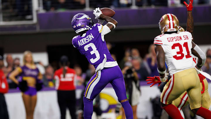 Minnesota Vikings wide receiver Jordan Addison (3)