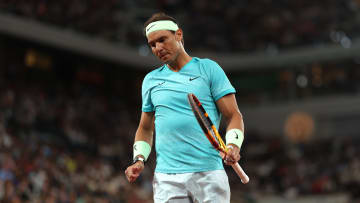 Rafael Nadal in action