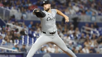Jul 6, 2024; Miami, Florida, USA;  Chicago White Sox starting pitcher Garrett Crochet (45) pitches against the Miami Marlins during the second inning at loanDepot Park. Mandatory Credit: Rhona Wise-USA TODAY Sports