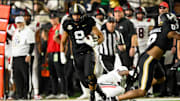 Oct 19, 2024; Nashville, Tennessee, USA;  Vanderbilt Commodores tight end Eli Stowers (9) runs the ball against the Ball State Cardinals during the first half at FirstBank Stadium. Mandatory Credit: Steve Roberts-Imagn Images