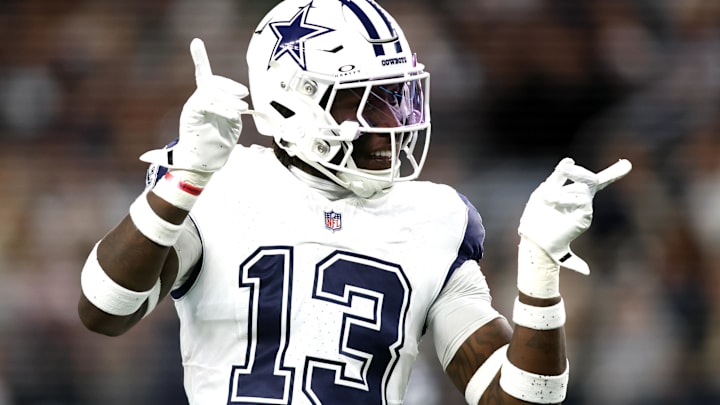 Dallas Cowboys linebacker DeMarvion Overshown reacts after making a tackle against the Cincinnati Bengals.