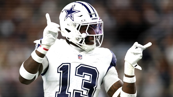 Dallas Cowboys linebacker DeMarvion Overshown reacts after making a tackle against the Cincinnati Bengals.