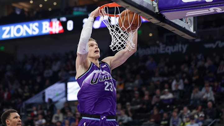 Utah Jazz forward Lauri Markkanen is an intriguing prop target on Friday. Utah Jazz forward Lauri Markkanen is an intriguing prop target on Friday.
