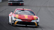 Aug 19, 2024; Brooklyn, Michigan, USA; NASCAR Cup Series driver Tyler Reddick (45) during the Fire Keepers 400 at Michigan International Speedway. Photo Credit