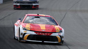 Aug 19, 2024; Brooklyn, Michigan, USA; NASCAR Cup Series driver Tyler Reddick (45) during the Fire Keepers 400 at Michigan International Speedway. Photo Credit