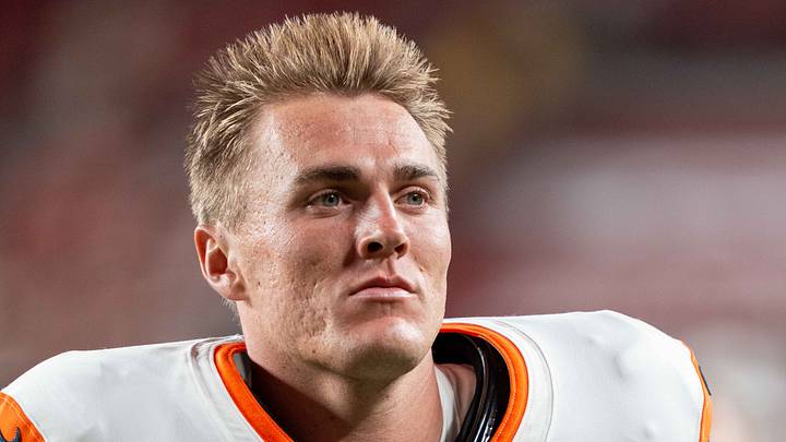 Denver Broncos quarterback Bo Nix (10) 