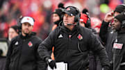 Louisville Cardinals head coach Jeff Brohm on the sidelines during the game against Kentucky Saturday, November 29, 2025 in Louisville, Kentucky at L&N Federal Credit Union Stadium.