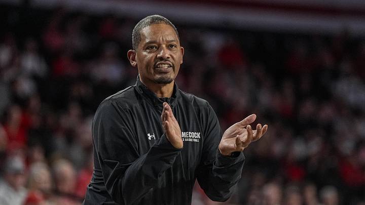 Feb 28, 2026; Athens, Georgia, USA; South Carolina Gamecocks head coach Lamont Paris reacts on the sideline during the game against the Georgia Bulldogs during the second half at Stegeman Coliseum. Mandatory Credit: Dale Zanine-Imagn Images