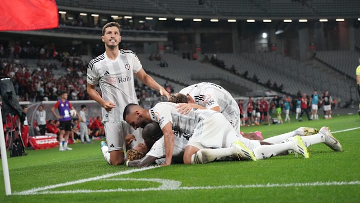 Beşiktaş oyuncularının gol sevinci