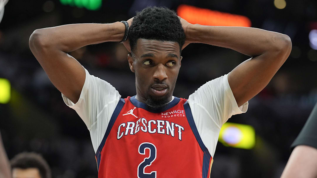 Dec 8, 2024; San Antonio, Texas, USA; New Orleans Pelicans forward Herbert Jones (2) in the second half against the San Antonio Spurs at Frost Bank Center. Mandatory Credit: Daniel Dunn-Imagn Images Dec 8, 2024; San Antonio, Texas, USA; New Orleans Pelicans forward Herbert Jones (2) in the second half against the San Antonio Spurs at Frost Bank Center. Mandatory Credit: Daniel Dunn-Imagn Images