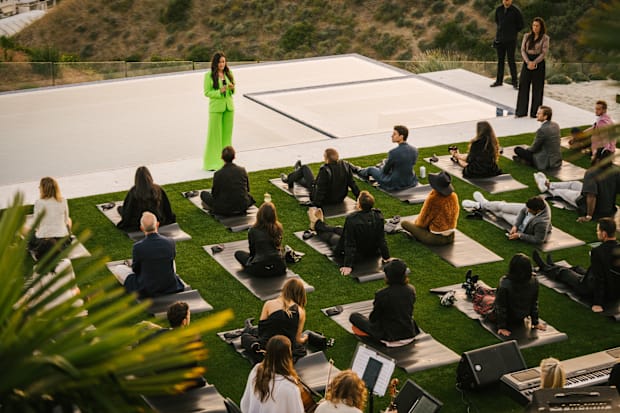 Francesca Sipma leads a breathwork class