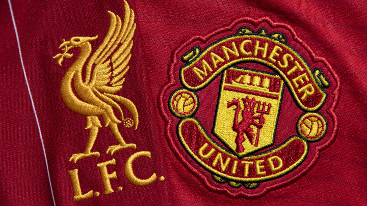 The Liverpool and Manchester United Club Crests The Liverpool and Manchester United Club Crests