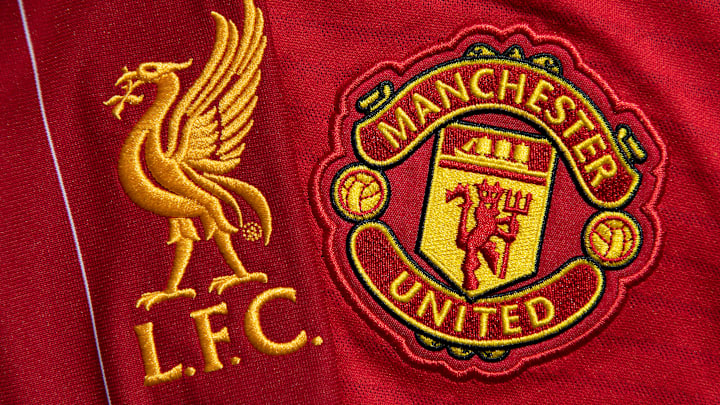 The Liverpool and Manchester United Club Crests The Liverpool and Manchester United Club Crests