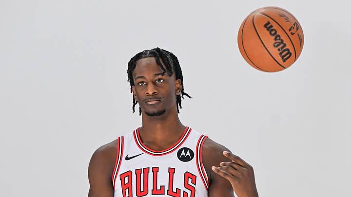 Sep 28, 2026; Chiacgo, Il, USA;  Chicago Bulls forward Leonard Miller (11) poses during media day.  Mandatory Credit: Matt Marton-Imagn Images