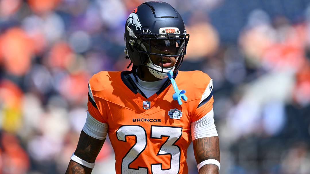 DENVER, CO - SEPTEMBER 07: Cornerback Jahdae Barron 23 of the Denver Broncos during a game between the Denver Broncos and the Tennessee Titans at Empower Field at Mile High in Denver, CO on September 07, 2025. DENVER, CO - SEPTEMBER 07: Cornerback Jahdae Barron 23 of the Denver Broncos during a game between the Denver Broncos and the Tennessee Titans at Empower Field at Mile High in Denver, CO on September 07, 2025.