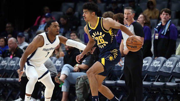 Indiana Pacers guard Ben Sheppard