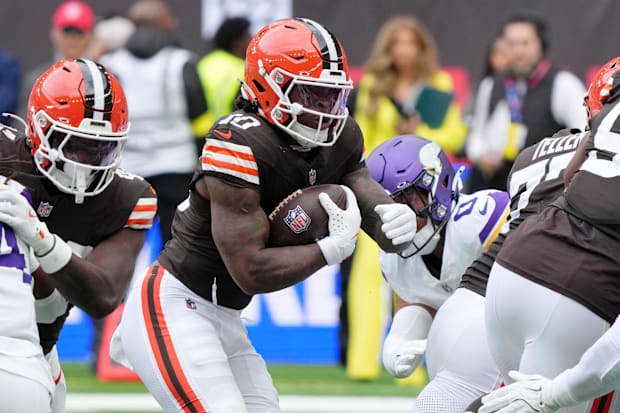 Cleveland Browns running back Quinshon Judkins Cleveland Browns running back Quinshon Judkins