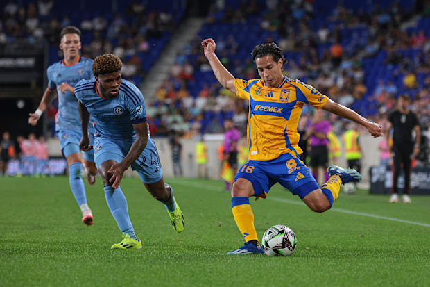 Tigres UANL's Diego Lainez in action against New York City FC.