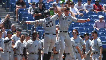 South Carolina baseball star Ethan Petry celebrating a home run during the 2024 season