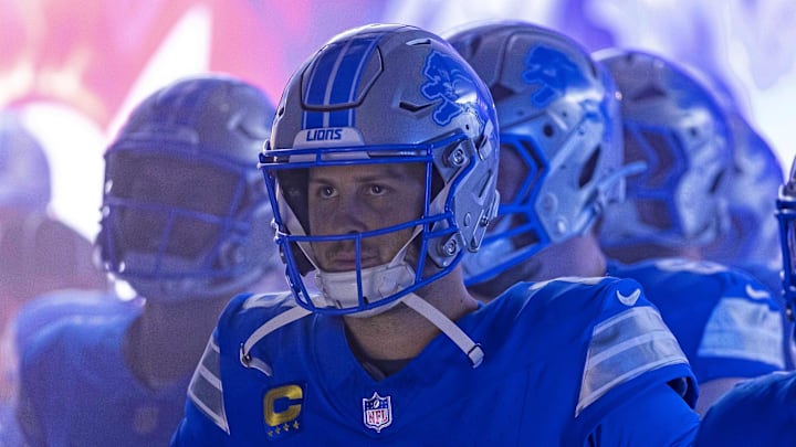 Detroit Lions quarterback Jared Goff (16) stands before the game against the Cleveland Browns at Ford Field Detroit Lions quarterback Jared Goff (16) stands before the game against the Cleveland Browns at Ford Field