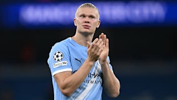 Erling Haaland netted his 50th Champions League goal against Napoli.