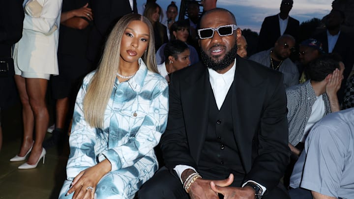 Savannah James with LeBron. Savannah James with LeBron.