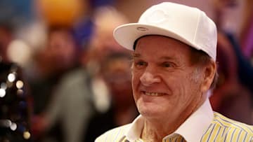 Former Cincinnati Red Pete Rose smiles as he places the inaugural bet on a hand of black jack during the grand opening of the newly rebranded Hard Rock Casino in downtown Cincinnati on Friday, Oct. 29, 2021.

Hard Rock Casino Cincinnati Grand Opening