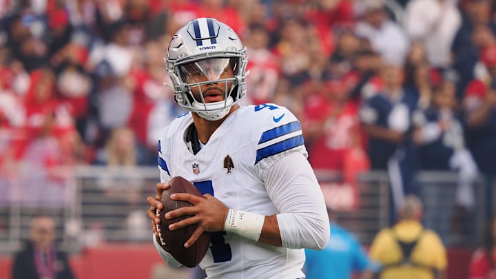 Dallas Cowboys quarterback Dak Prescott was left off his teammates' list of top quarterbacks. Dallas Cowboys quarterback Dak Prescott was left off his teammates' list of top quarterbacks.