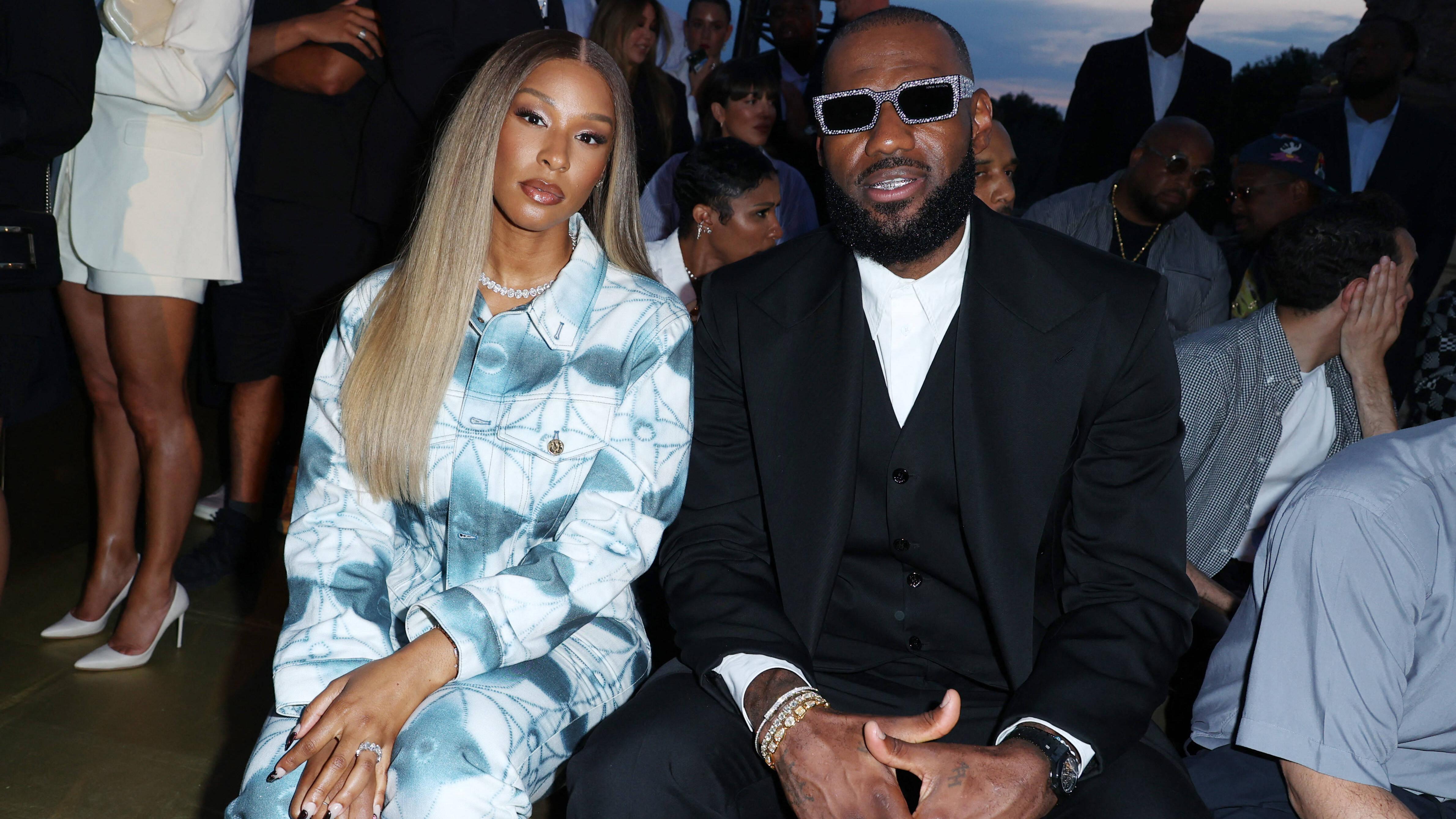 Savannah James' black-lace dress on LeBron date night in France raises  eyebrows