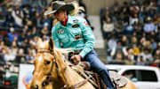 Sherry Cervi races barrels during the 3rd performance of the San Angelo Stock Show & Rodeo Saturday, Feb. 2, 2019, at Foster Communications Coliseum.

San Angelo Stock Show Rodeo 3nd Performance Saturday Feb 2 2019