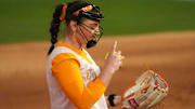 Tennessee's Charli Orsini (80) pitches against Radford during an NCAA college softball game on Wednesday, Feb. 26, 2025, in Knoxville, Tenn.