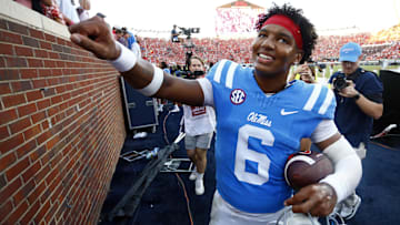 Ole Miss Rebels' quarterback Trinidad Chambliss.