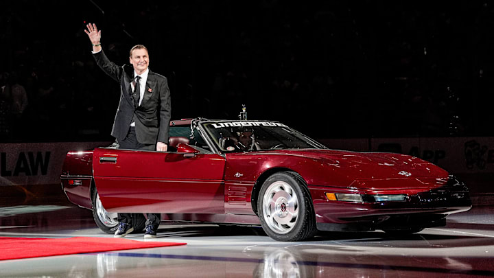 The Red Wings retired Sergei Fedorov’s No. 91 Monday night