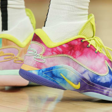 Los Angeles Lakers forward LeBron James wears the Nike LeBron 22.