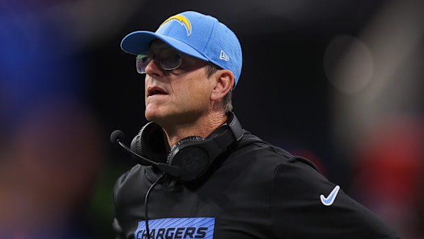 Los Angeles Chargers head coach Jim Harbaugh