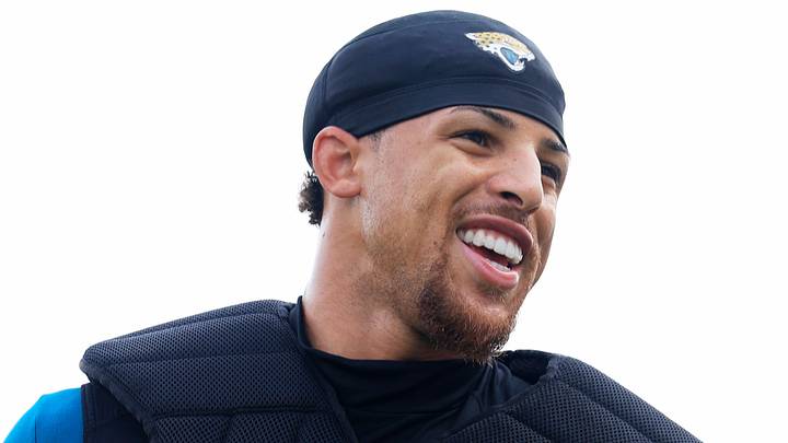 Jacksonville Jaguars wide receiver Parker Washington (11) smiles during the third day of NFL Training Camp at the Miller Electric Center on Friday, July 31, 2026, in Jacksonville, Fla.