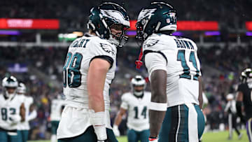 Dallas Goedert (L), A.J. Brown (R), Philadelphia Eagles
