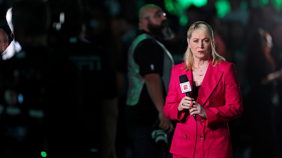 Doris Burke looks on before game two of the 2024 NBA Finals. | Peter Casey-Imagn Images