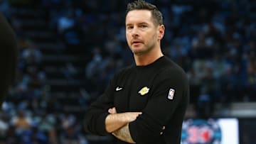 Los Angeles Lakers head coach JJ Redick reacts during the second half against the Memphis Grizzlies at FedExForum.