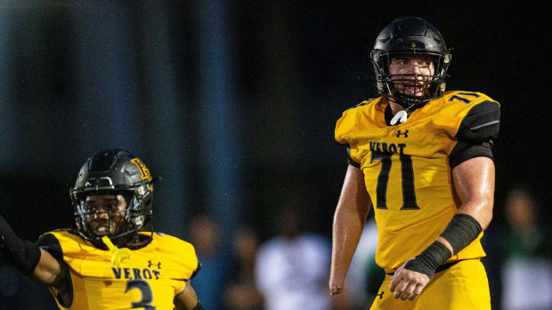 Bishop Verot defensive lineman Ryan Peterson.